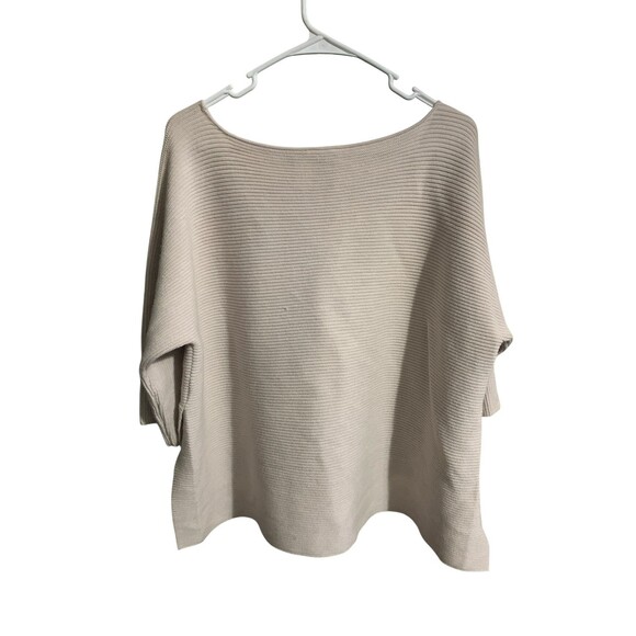 Wolford Sweater Womens Medium Beige 100% Virgin Wool Ribbed Knit Pullover Top - Picture 2 of 8